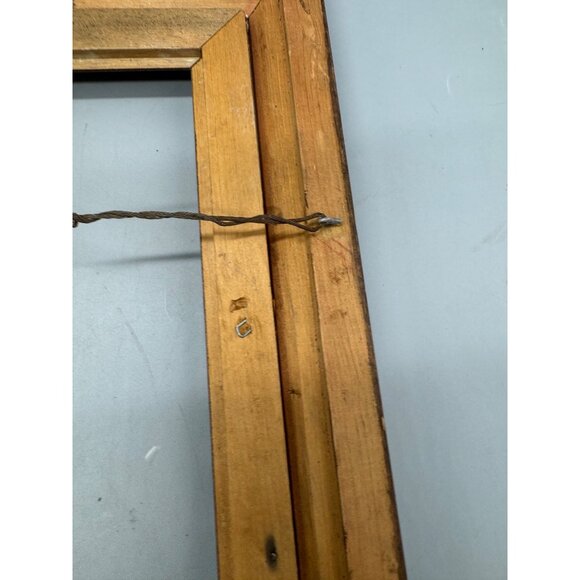 Vintage Rectangular Wooden Picture Frame With Gold Detailing 23X19" READ - Picture 6 of 7